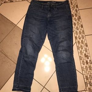 High waisted boyfriend jeans